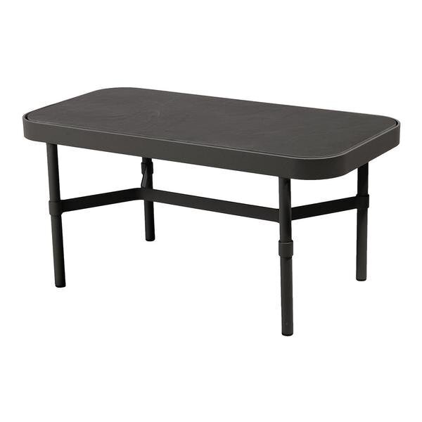 Mindo 100 Outdoor Coffee Table - Rectangular - Dark Grey Aluminum