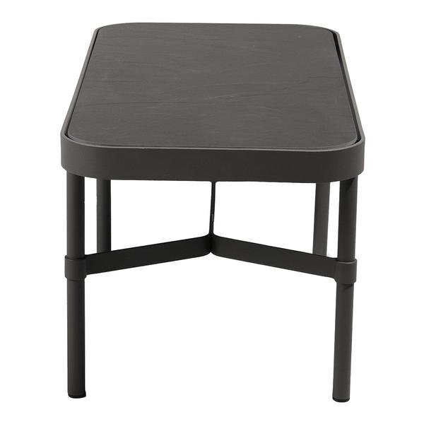 Mindo 100 Outdoor Coffee Table - Rectangular - Dark Grey Aluminum