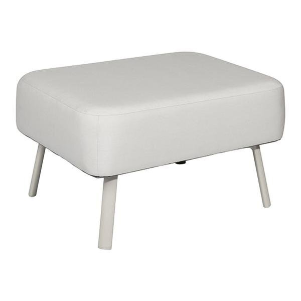Mindo 106 Outdoor Footstool - Light Grey Aluminum