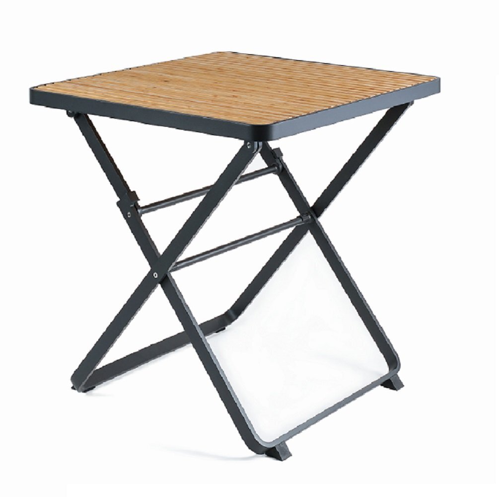 Mindo 121 Foldable Table 75x75cm - Klapptisch - Bamboo - Dark Grey