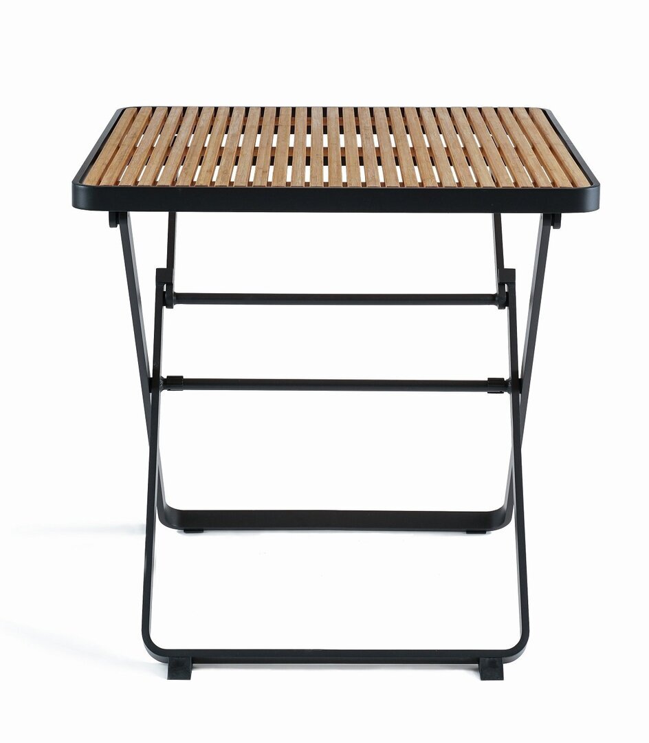 Mindo 121 Foldable Table 75x75cm - Klapptisch - Bamboo - Dark Grey