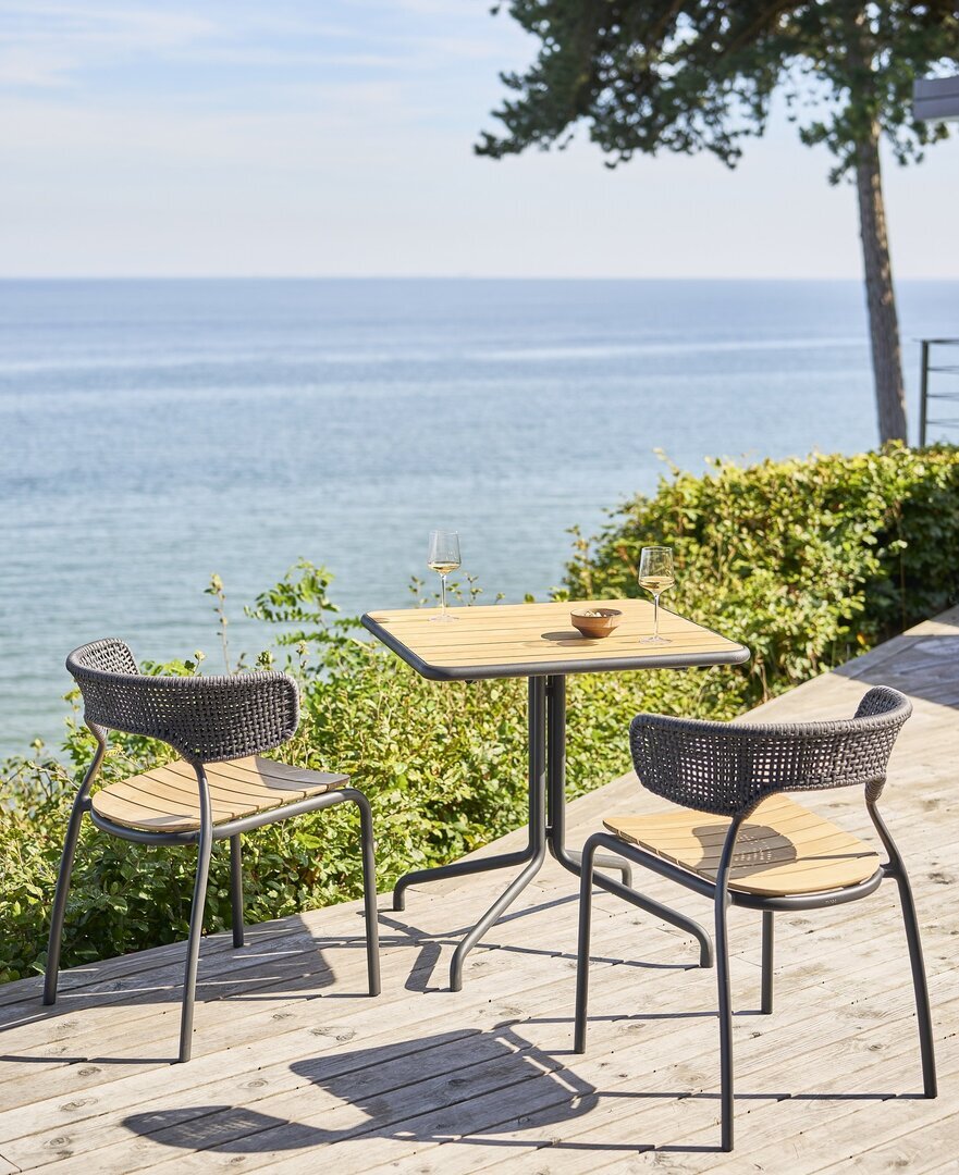 Mindo 101 Café table - Beistelltisch - Teak - Dark Grey
