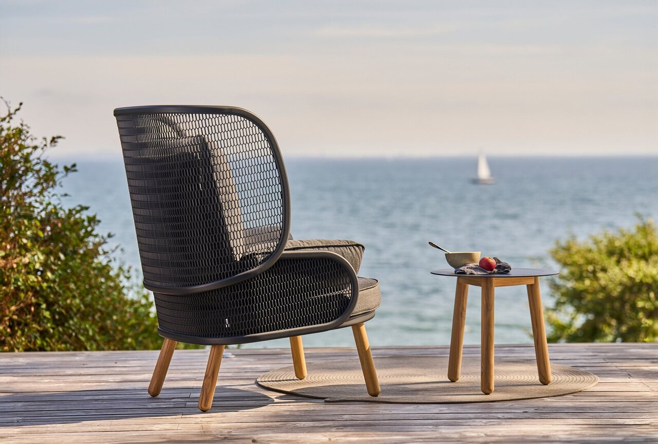 Mindo 118 High back Lounge chair - Loungesessel - Dark Grey - Sooty