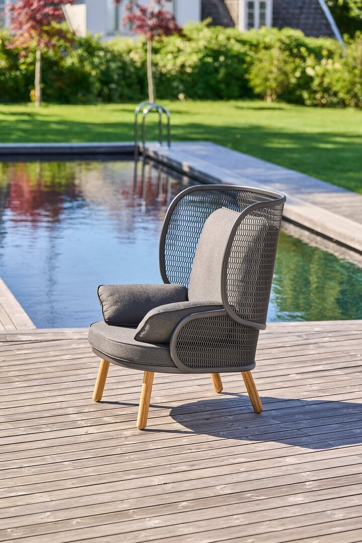 Mindo 118 High back Lounge chair - Loungesessel - Dark Grey - Sooty