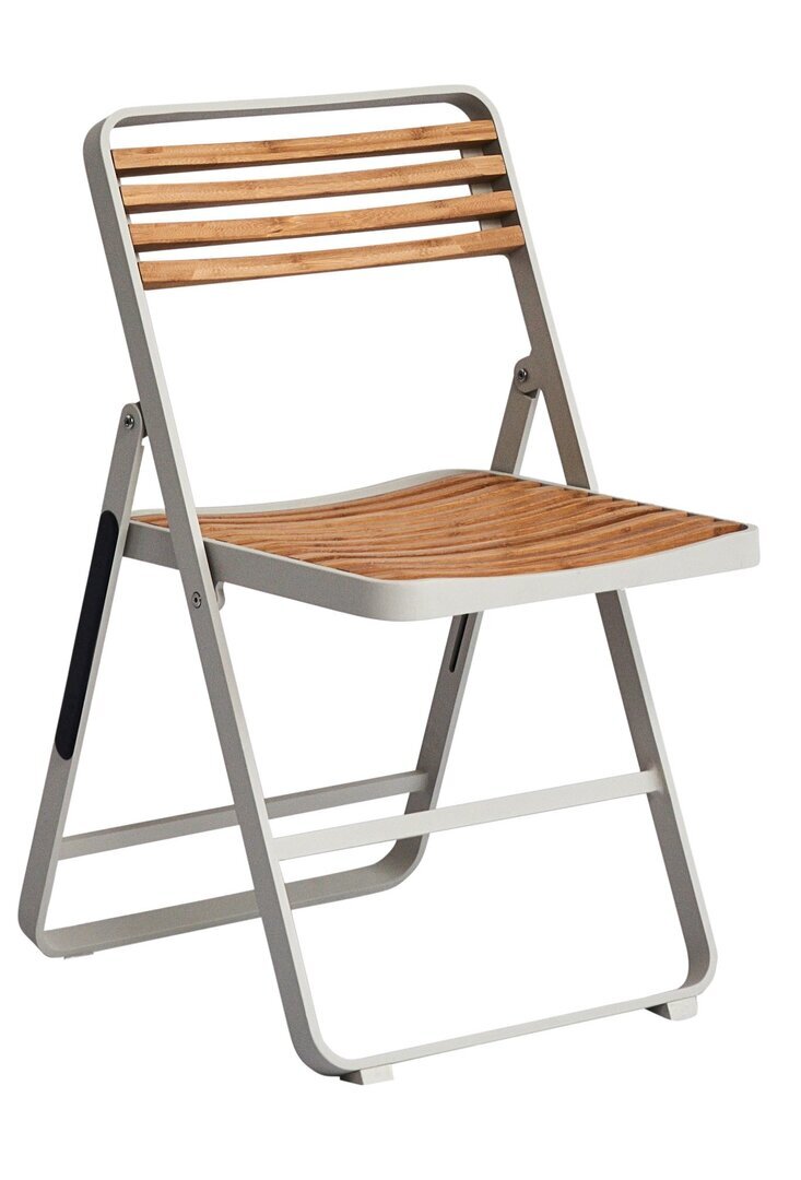 Mindo 121 Foldable Dining chair - Klappstuhl - Bamboo - Light Grey