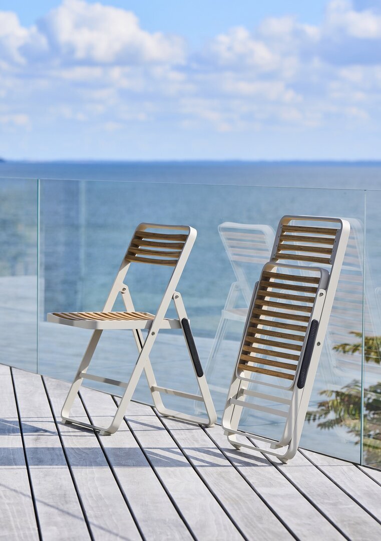 Mindo 121 Foldable Dining chair - Klappstuhl - Bamboo - Light Grey