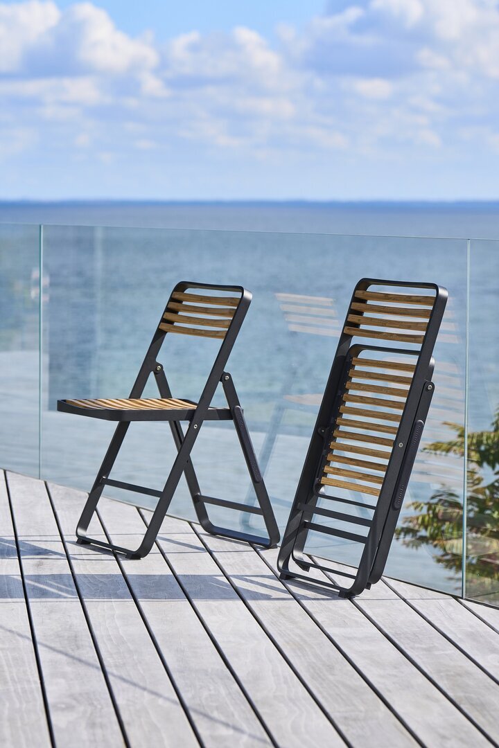 Mindo 121 Foldable Dining chair - Klappstuhl - Bamboo - Dark Grey