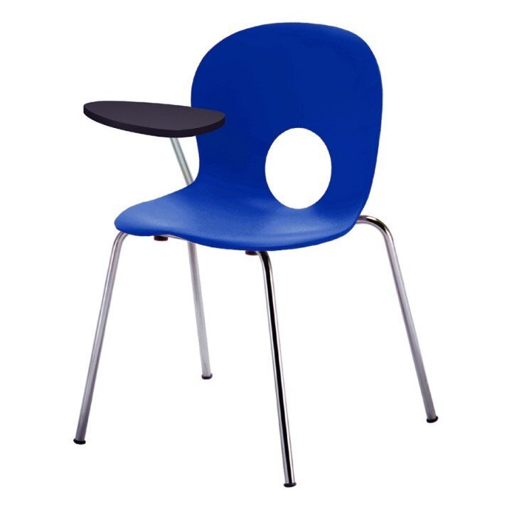 Rexite Olivia Chair with Right Writing Tablet, Antipanic Hinge - Blue