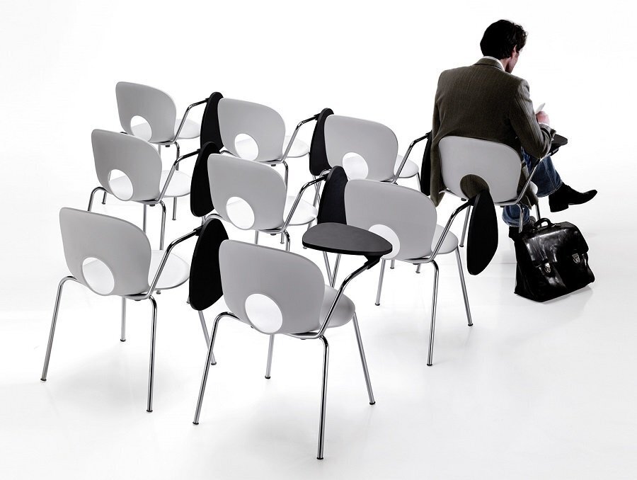 Rexite Olivia Chair with Right Writing Tablet, Antipanic Hinge