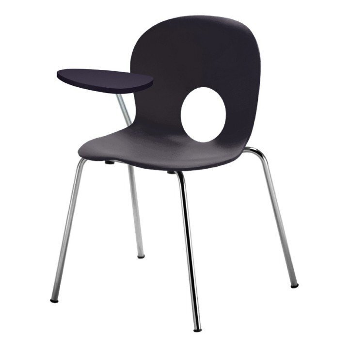 Rexite Olivia Chair with Right Writing Tablet, Antipanic Hinge - Anthracite