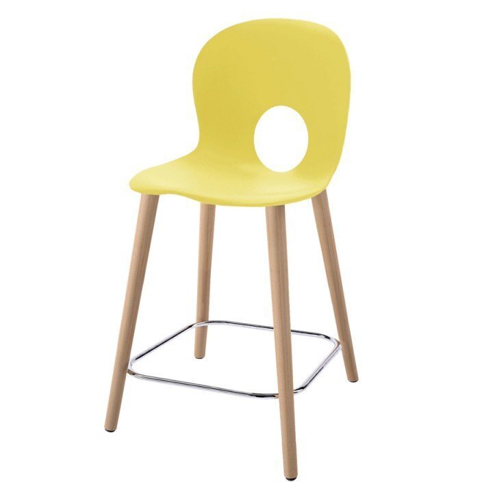 Rexite Olivia Wood L Medium stool - Primrose Yellow