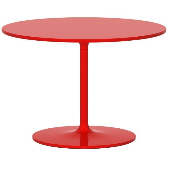 Rexite Poppy Round Side Table Diameter 60 cm - Red Crystal - Height 40 cm