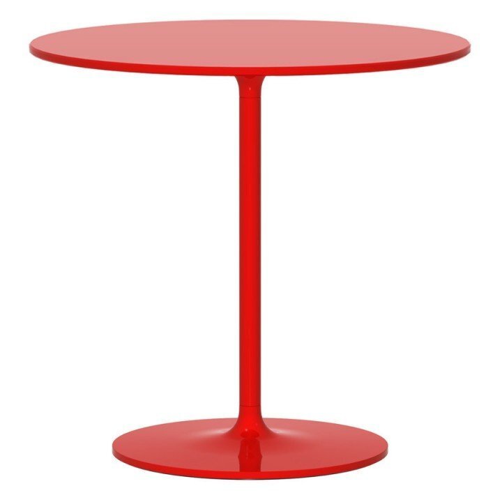 Rexite Poppy Round Side Table Diameter 60 cm - Red Crystal - Height 56 cm