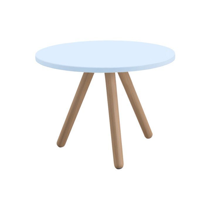 Rexite Woody Round side Table Diameter 60 cm - Very Light Blue