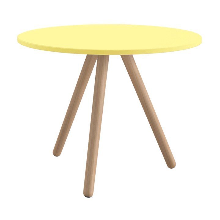Rexite Woody Round Side Table Diameter 75 cm - Primrose Yellow