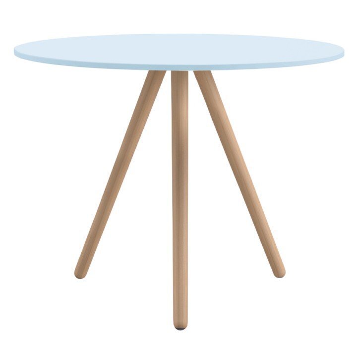 Rexite Woody Round Table Diameter 90 cm - Very Light Blue