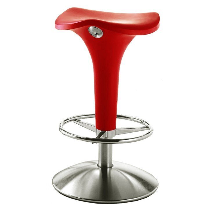 Rexite Zanzibar Stool with Fixed 65 cm Height - Red