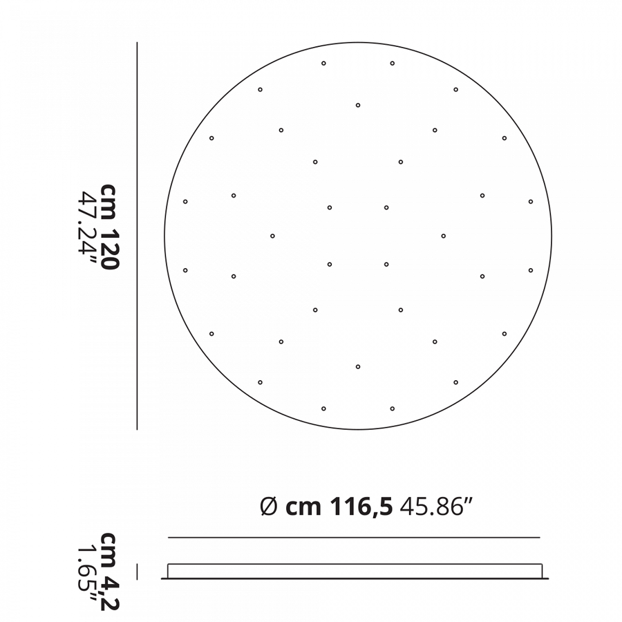 Lodes-Studio Italia Baldachin Stilrichtung Modern - bis 36 Lampen - Rund
