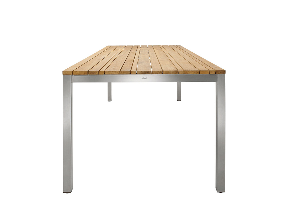Solpuri CLASSIC Stainless Steel Teak Dining Tisch