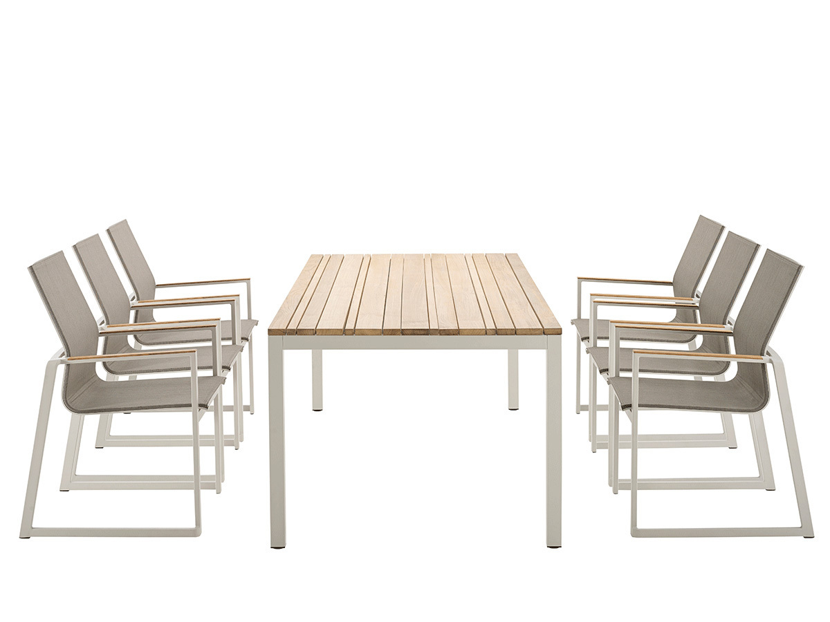 Solpuri CLASSIC Alu Teak Dining Tisch