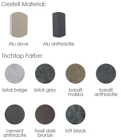 Solpuri CLASSIC Alu Ceramic Dining Tisch - Farben