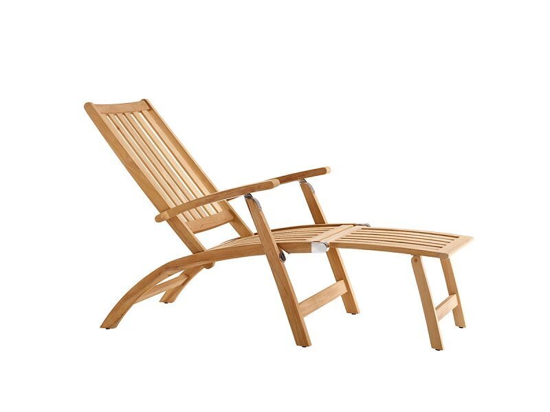 Solpuri Windsor Deck Chair Mit Hocker Teak