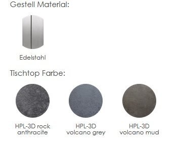 Solpuri Classic Stainless Steel Hpl Dining Tisch