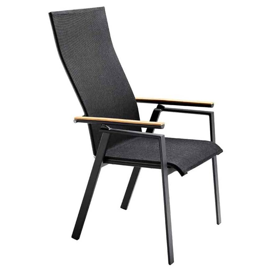 Solpuri SOUL Verstellsessel Hoch mit Teak-Armlehne