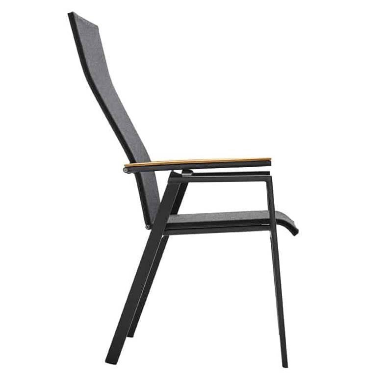 Solpuri SOUL Verstellsessel Hoch mit Teak-Armlehne