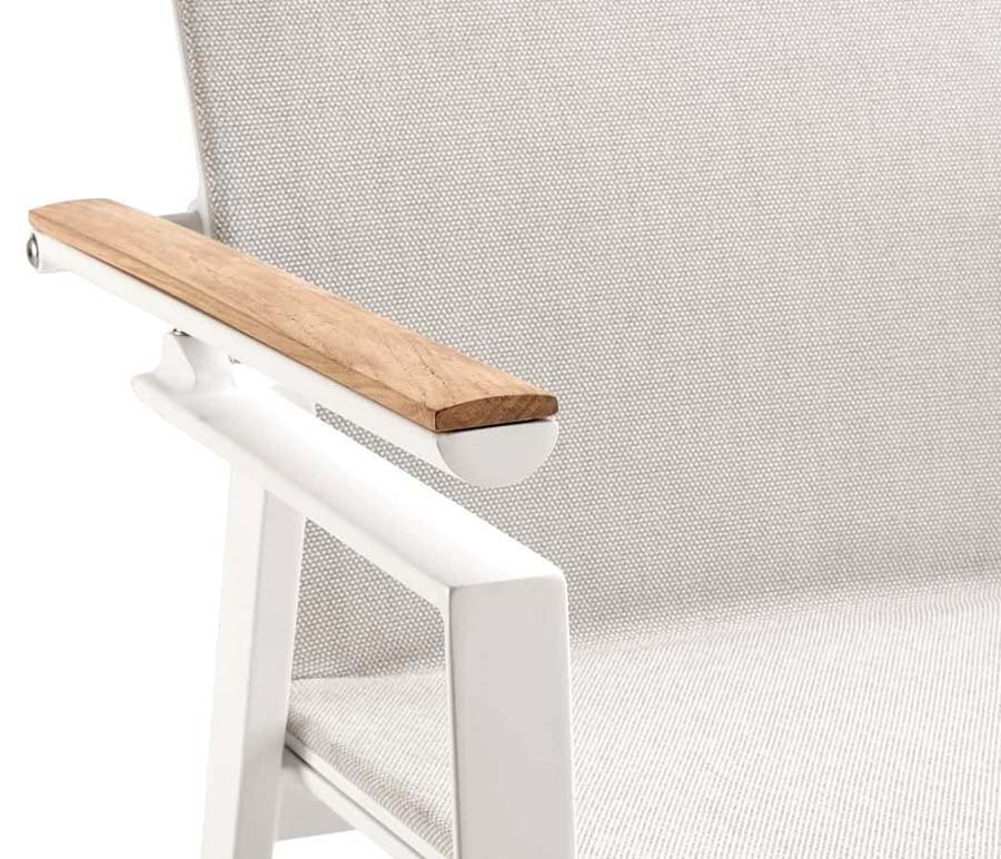 Solpuri SOUL Verstellsessel Hoch mit Teak-Armlehne