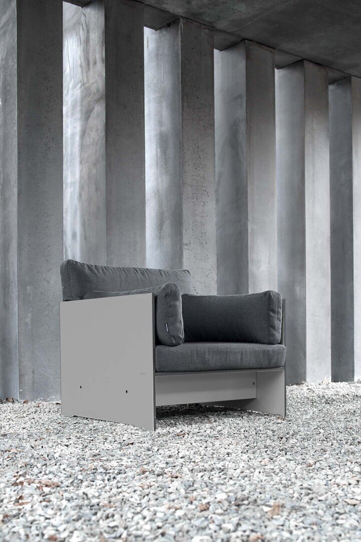 Conmoto Riva Lounge Lounger-Taupe-Anthrazit