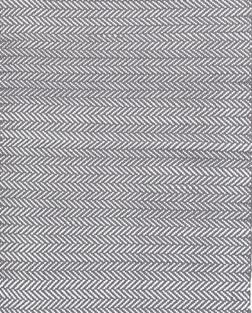 Dash and Albert Herringbone Shale/White Indoor/Outdoor Rug