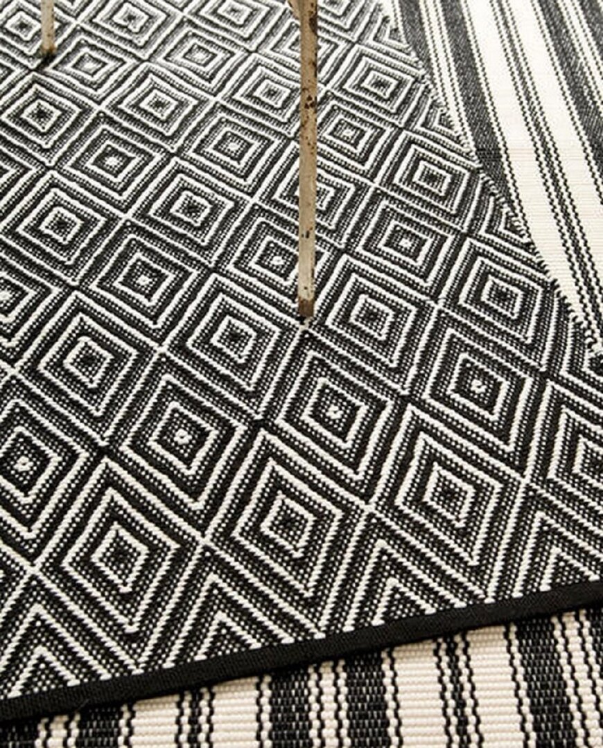 Dash and Albert Diamond Black/Ivory
