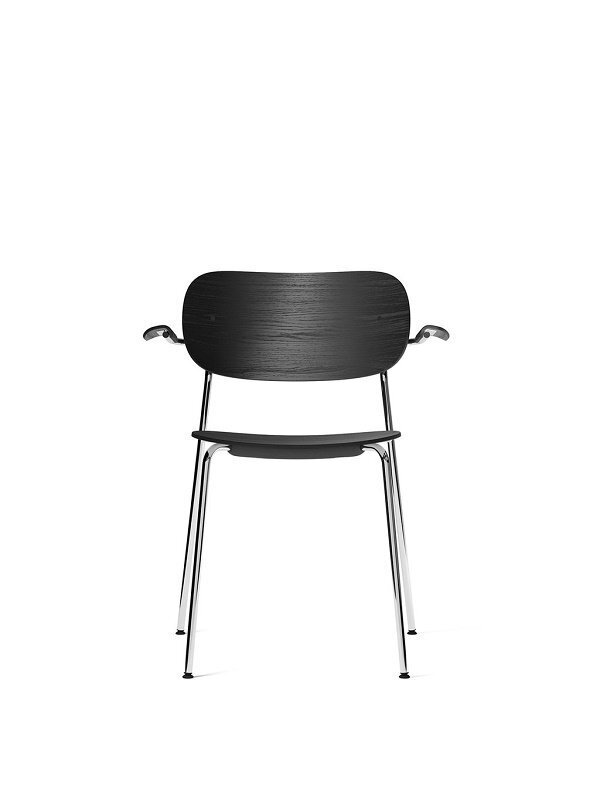 Audo Copenhagen Copenhagen Co Chair with armrest Chrome - Black Oak