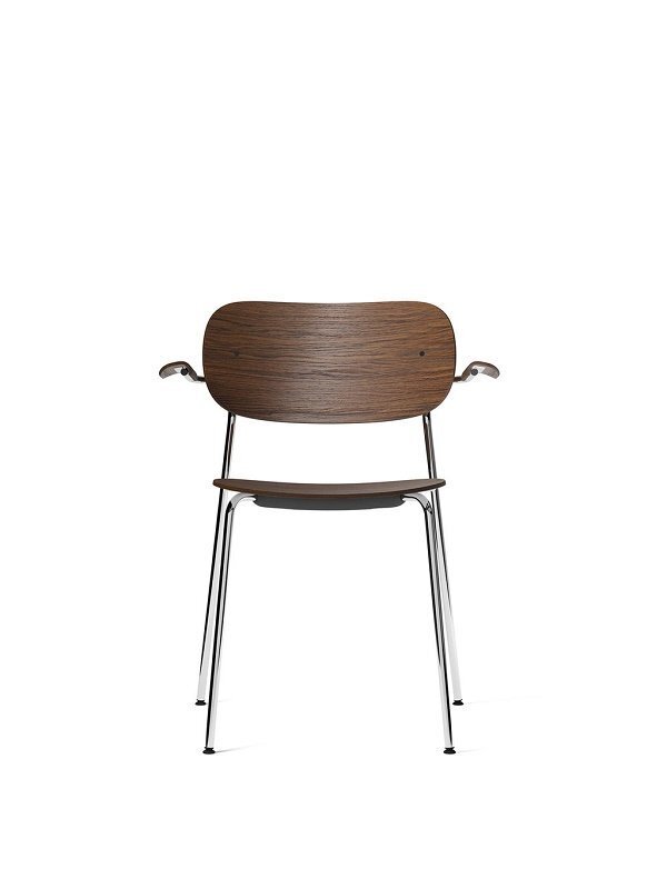 Audo Copenhagen Copenhagen Co Chair with armrest Chrome - Dark Stained Oak