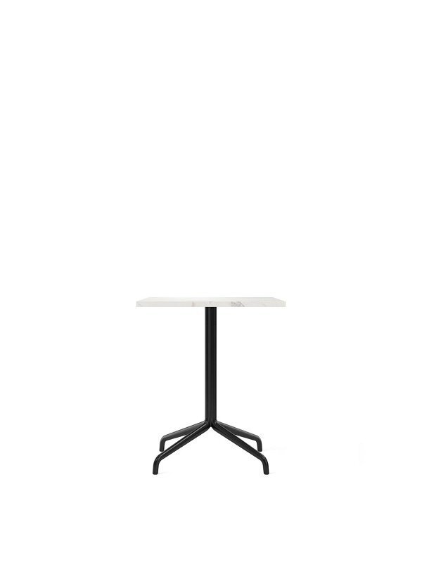 Audo Copenhagen Copenhagen Harbour Column Table 60x70 With Star Base Dining - Black / Off White Marble