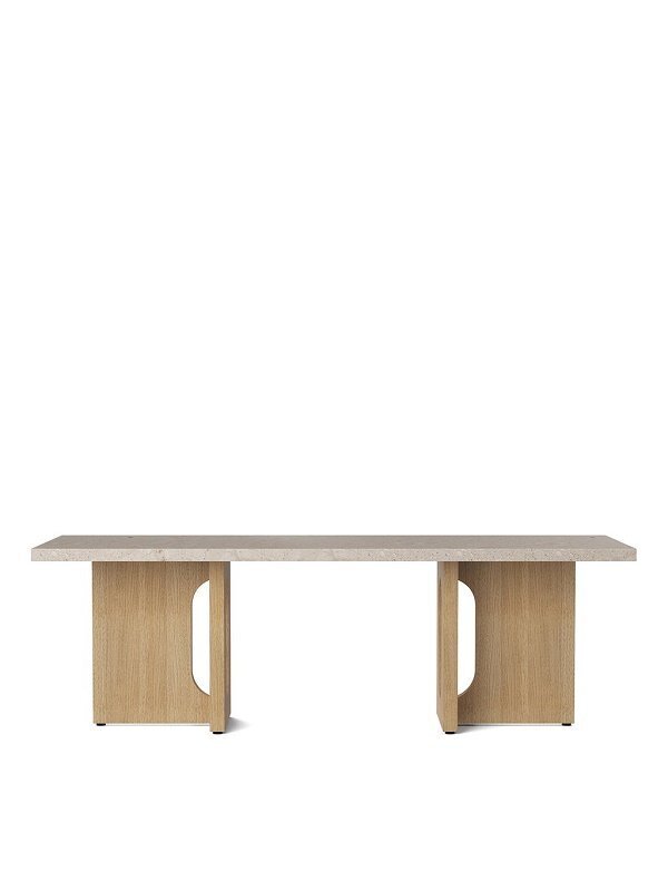Audo Copenhagen Copenhagen Androgyne Lounge Table Wood - Natural Oak / Kunis Breccia Sand