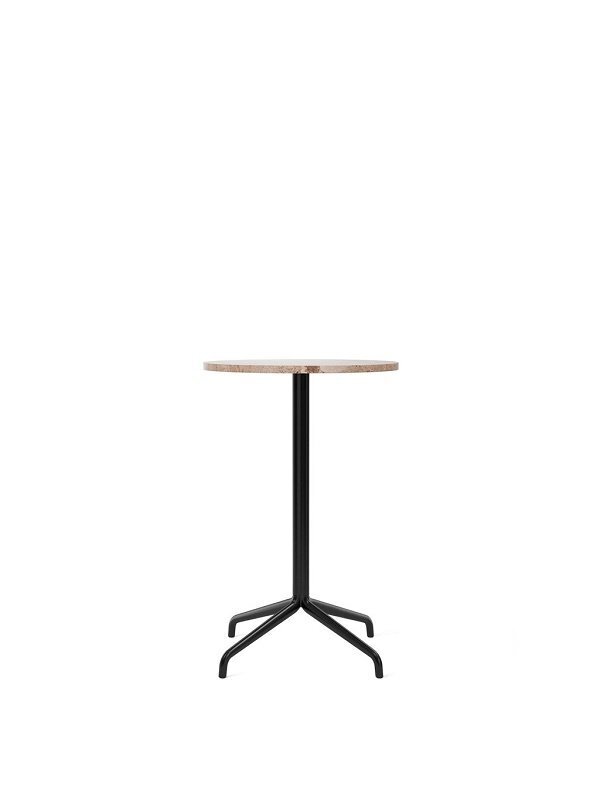Audo Copenhagen Copenhagen Harbour Column Table Round With Star Base Counter - 60 cm Black / Kunis Breccia