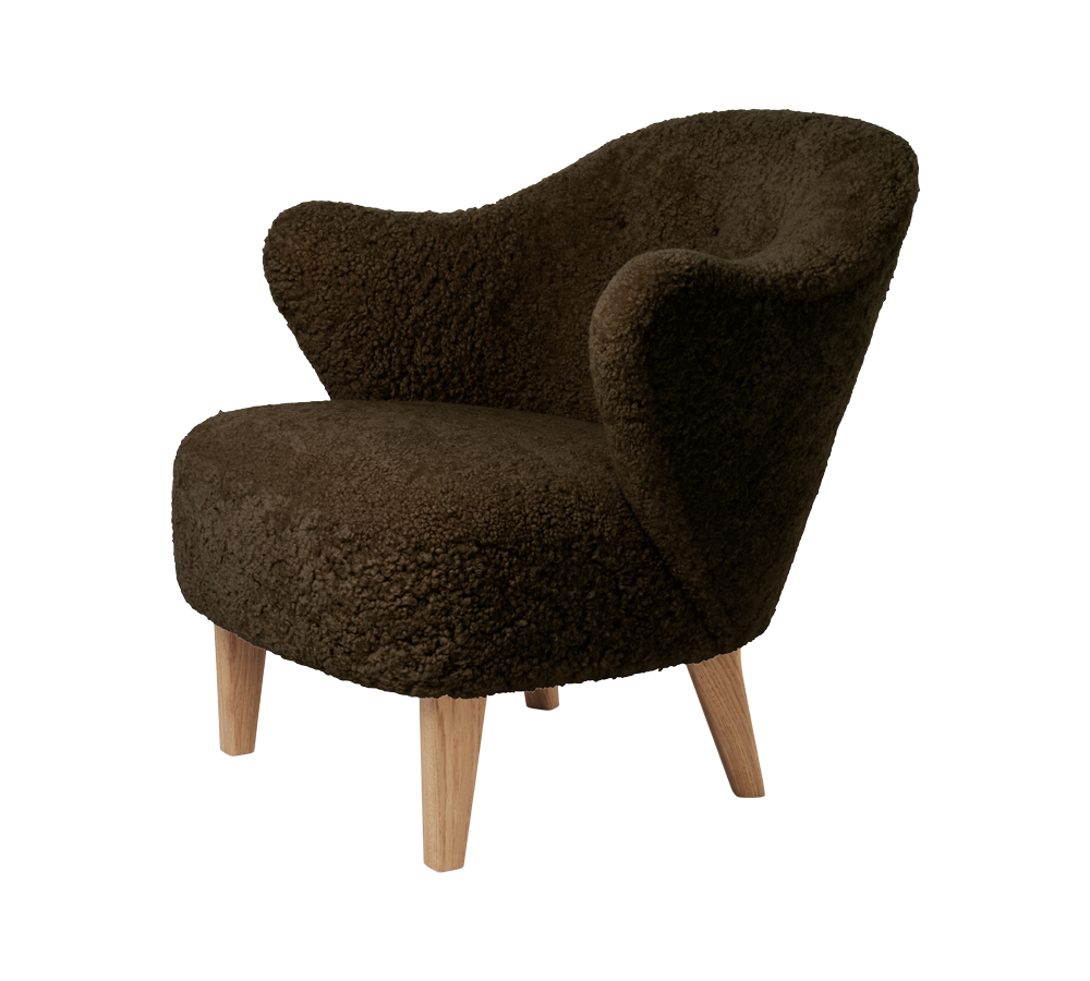 Audo Copenhagen Copenhagen Ingeborg Chair - Natural Oak / Sheepskin Espresso