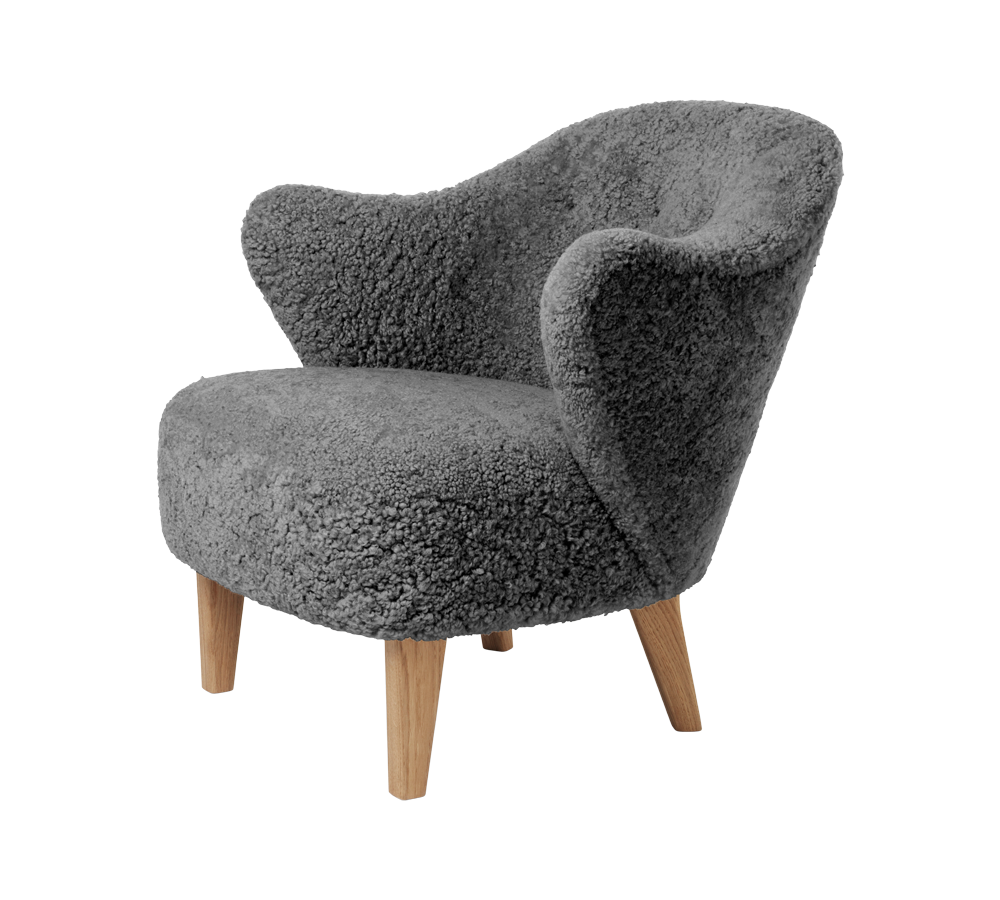 Audo Copenhagen Copenhagen Ingeborg Chair - Natural Oak / Sheepskin Antrachite