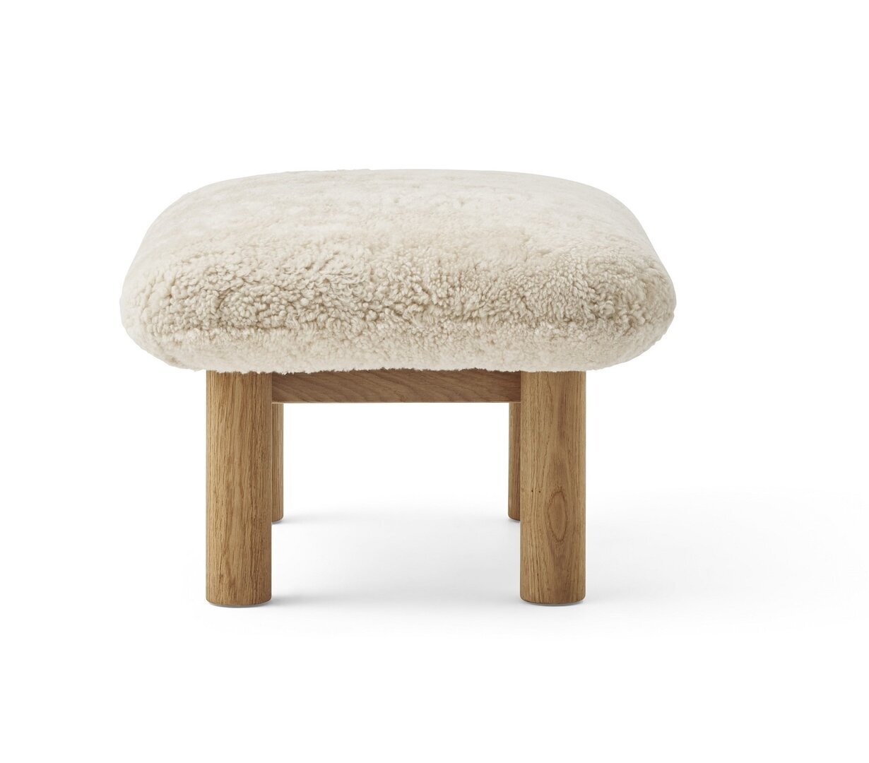 Audo Copenhagen Copenhagen Brasilia Ottoman - Hocker-Eiche Natur-Schafsfell, Natur