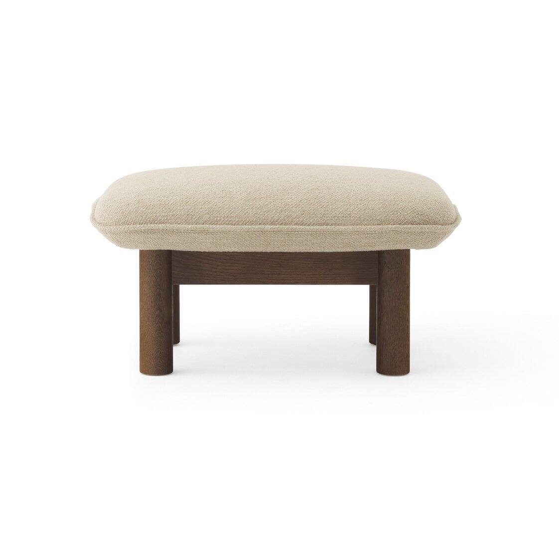 Audo Copenhagen Copenhagen Brasilia Ottoman - Hocker-Eiche dunkel gebeizt-Audo Bouclé 02