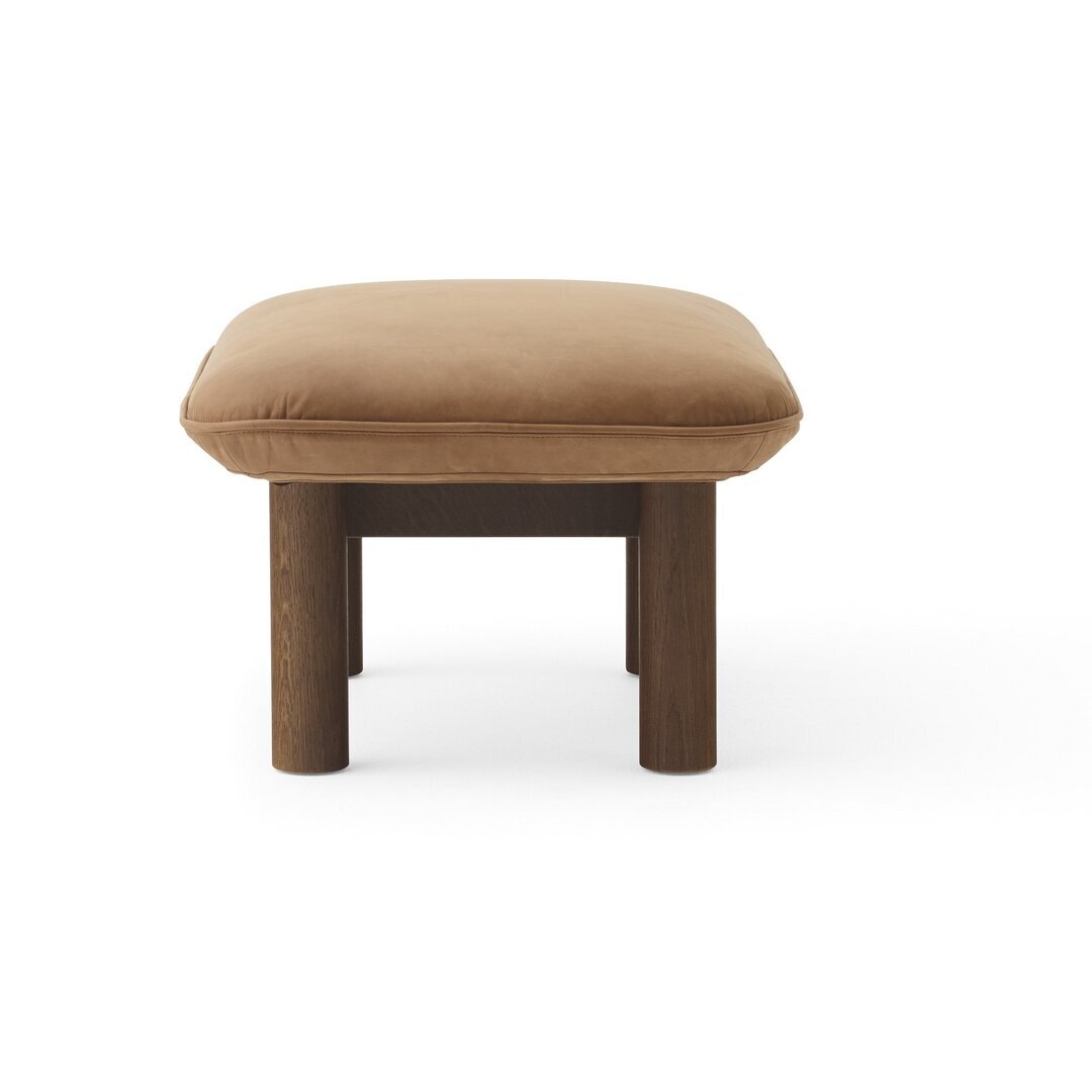 Audo Copenhagen Copenhagen Brasilia Ottoman - Hocker-Eiche dunkel gebeizt-Dunes Camel 21004