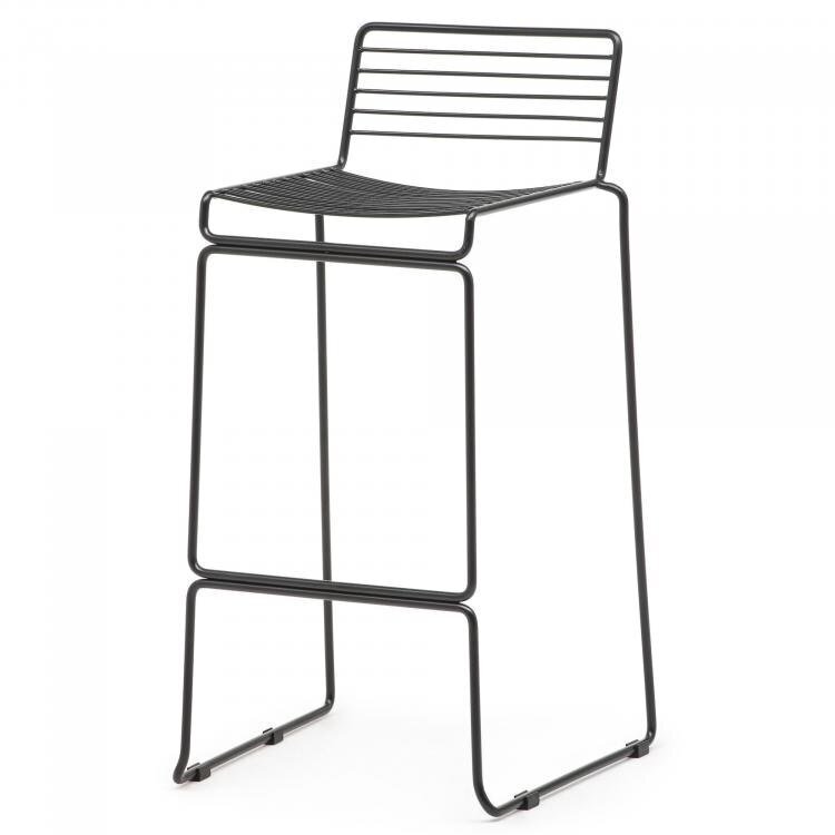 Maramo Stapelbarer Barhocker - Wire Bar, schwarzer Stahl