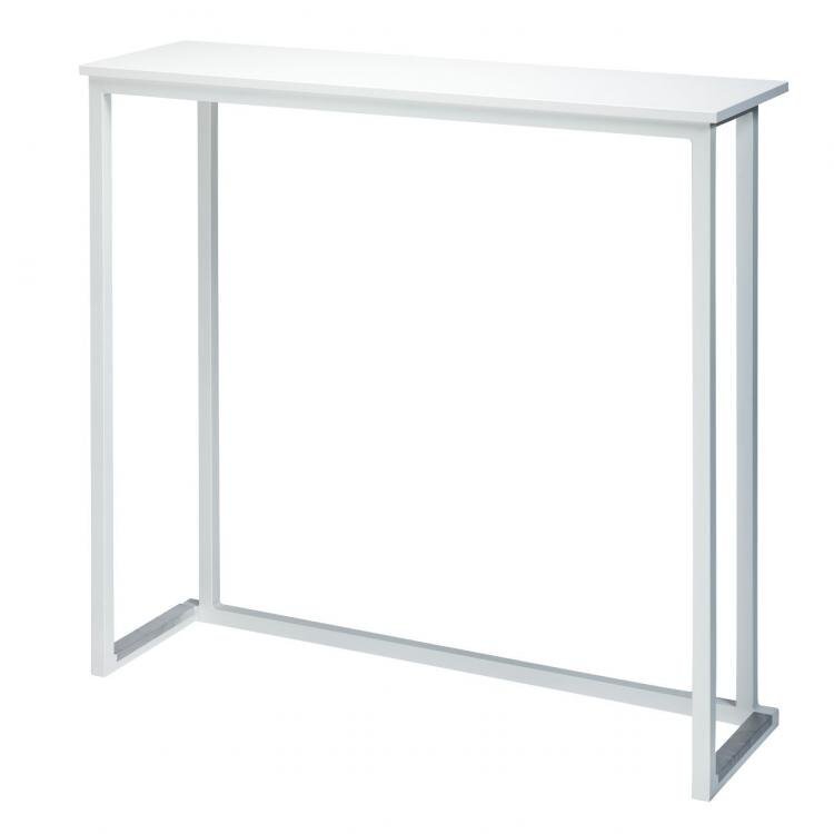 Maramo Stehtisch Kubo Wall, Stahl - Melamin, Weiß - 110 cm