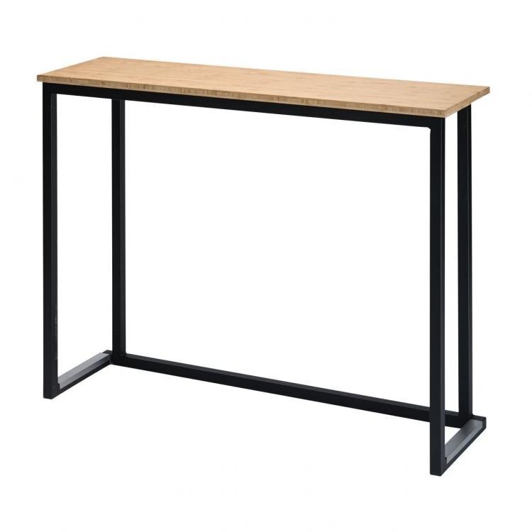 Maramo Stehtisch Kubo Wall, Stahl - Bambus Schwarz - 90 cm