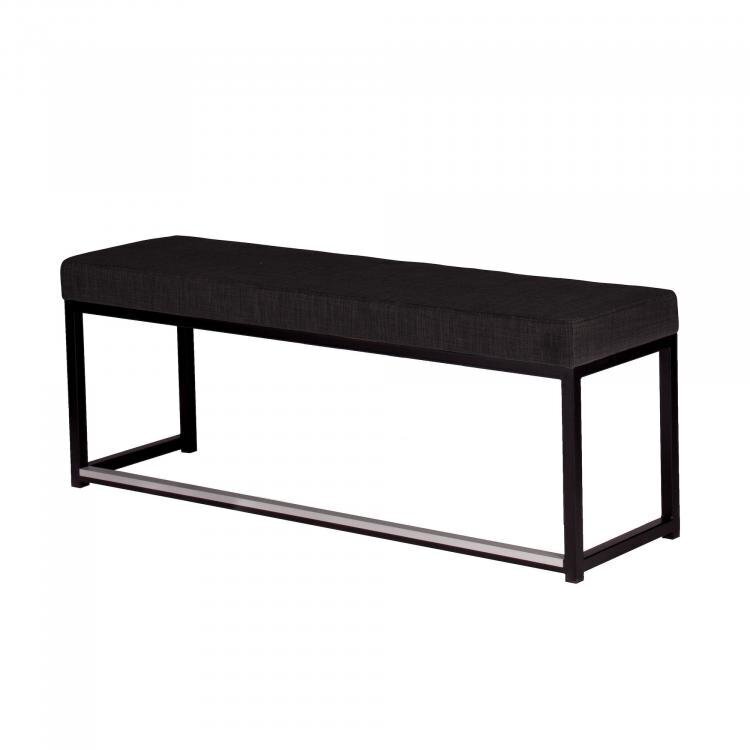 Maramo Lounge Sofa Kubo Love, Stahl - Linnen Look Anthrazit - schwarz