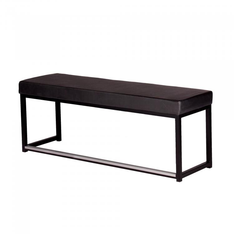 Maramo Lounge Sofa Kubo Love, Stahl - Kunstleder schwarz - schwarz