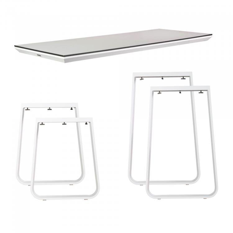 Maramo Lounge Tisch Salt Set, Aluminium -  Vollkern Weiß