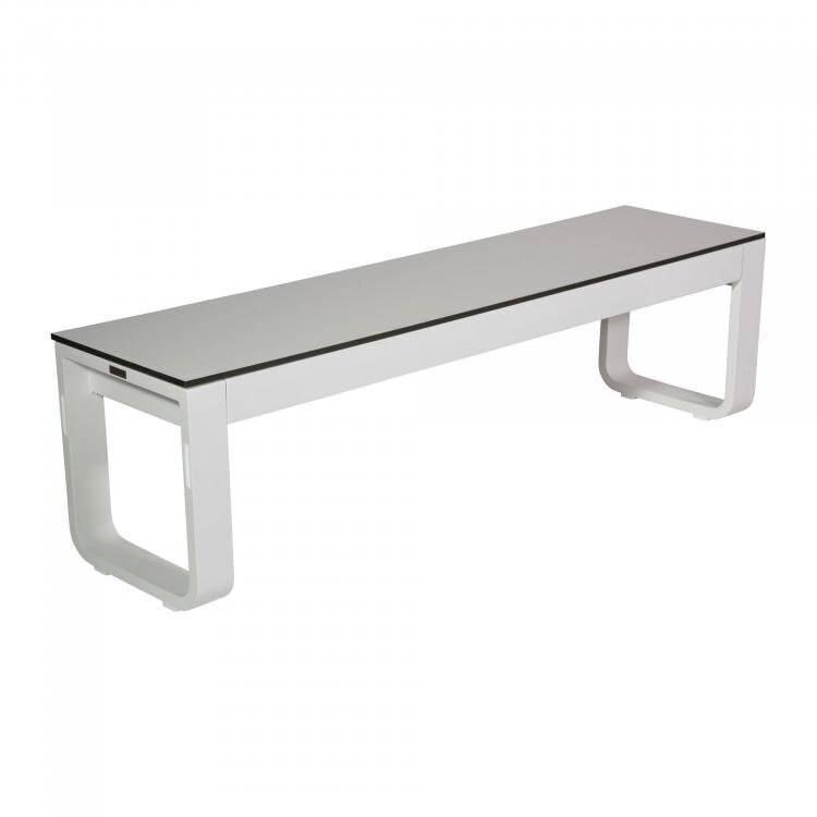 Maramo Bank Flow Bench, Aluminium - Vollkern, weiß